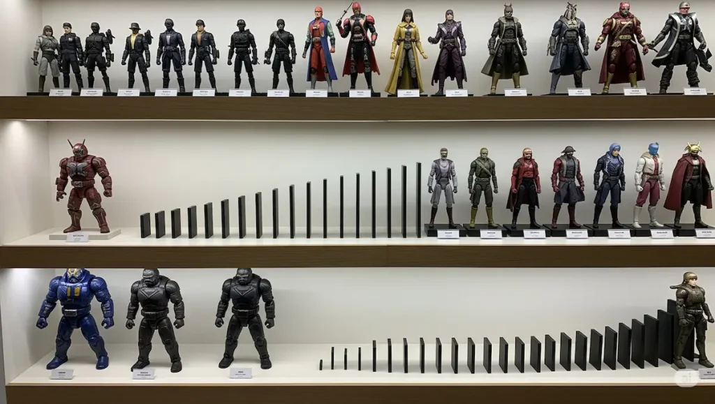 フィギュアが倒れない飾り方の工夫