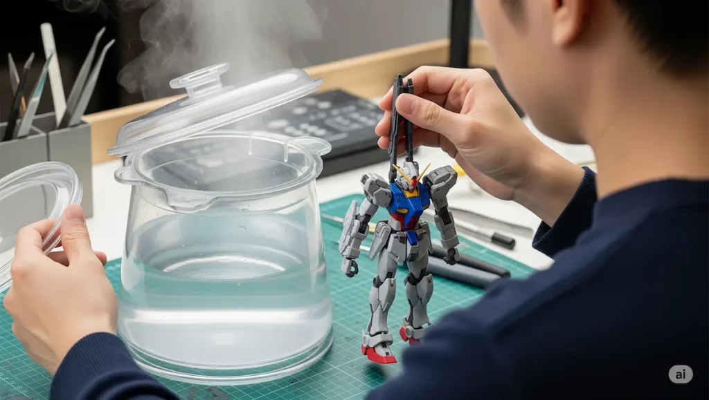 フィギュアの分解に鍋を使う際の注意点