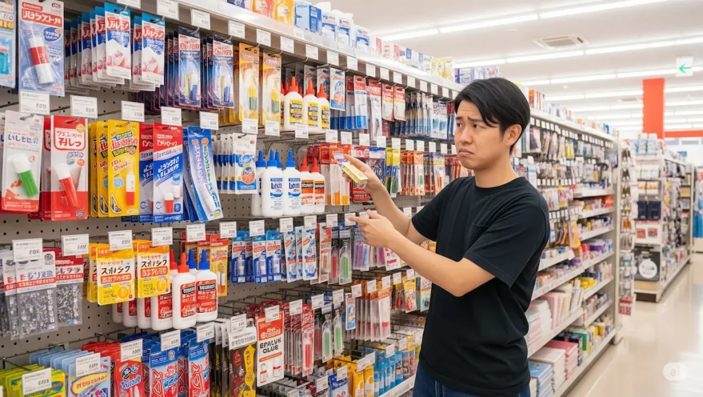固まるとゴムになる接着剤はダイソーにある？