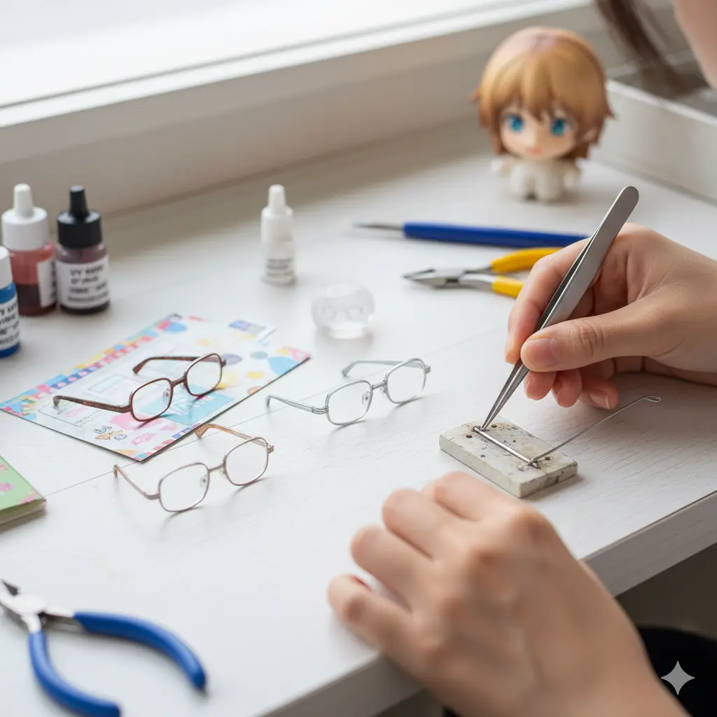 多様なフィギュアメガネの作り方