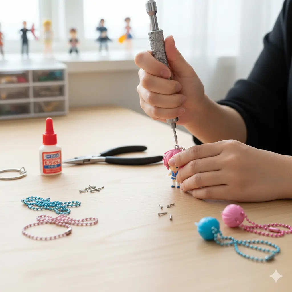 簡単なフィギュアをキーホルダーにする方法