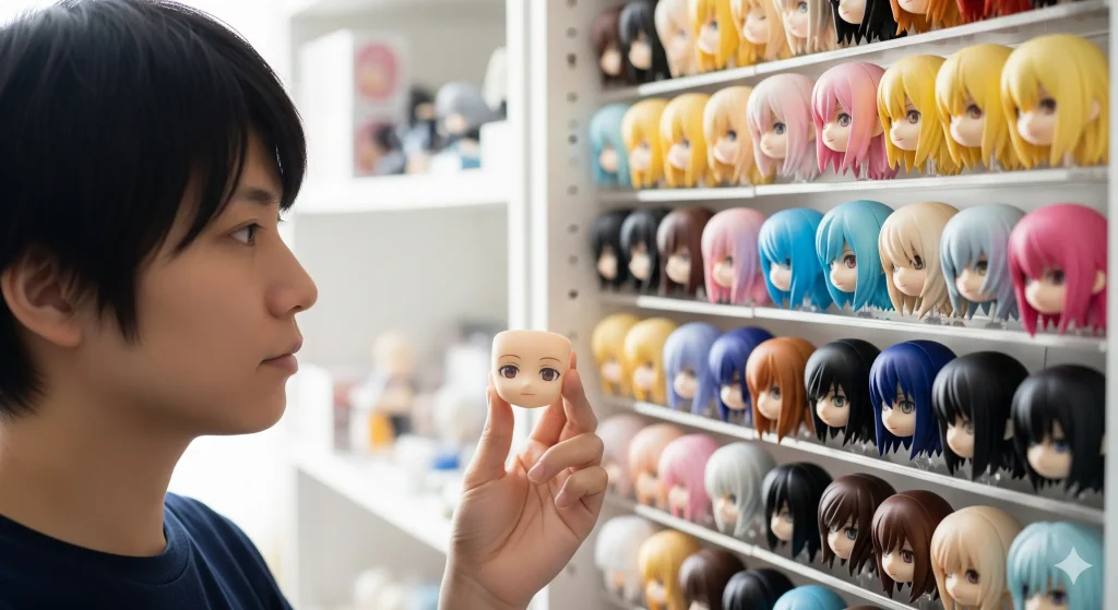 ねんどろいどフェイスメーカーの髪型選び