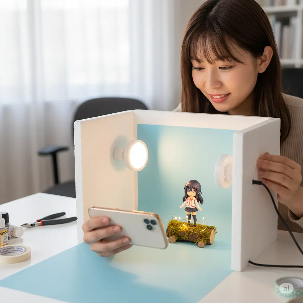 まずはフィギュア撮影ブースで練
