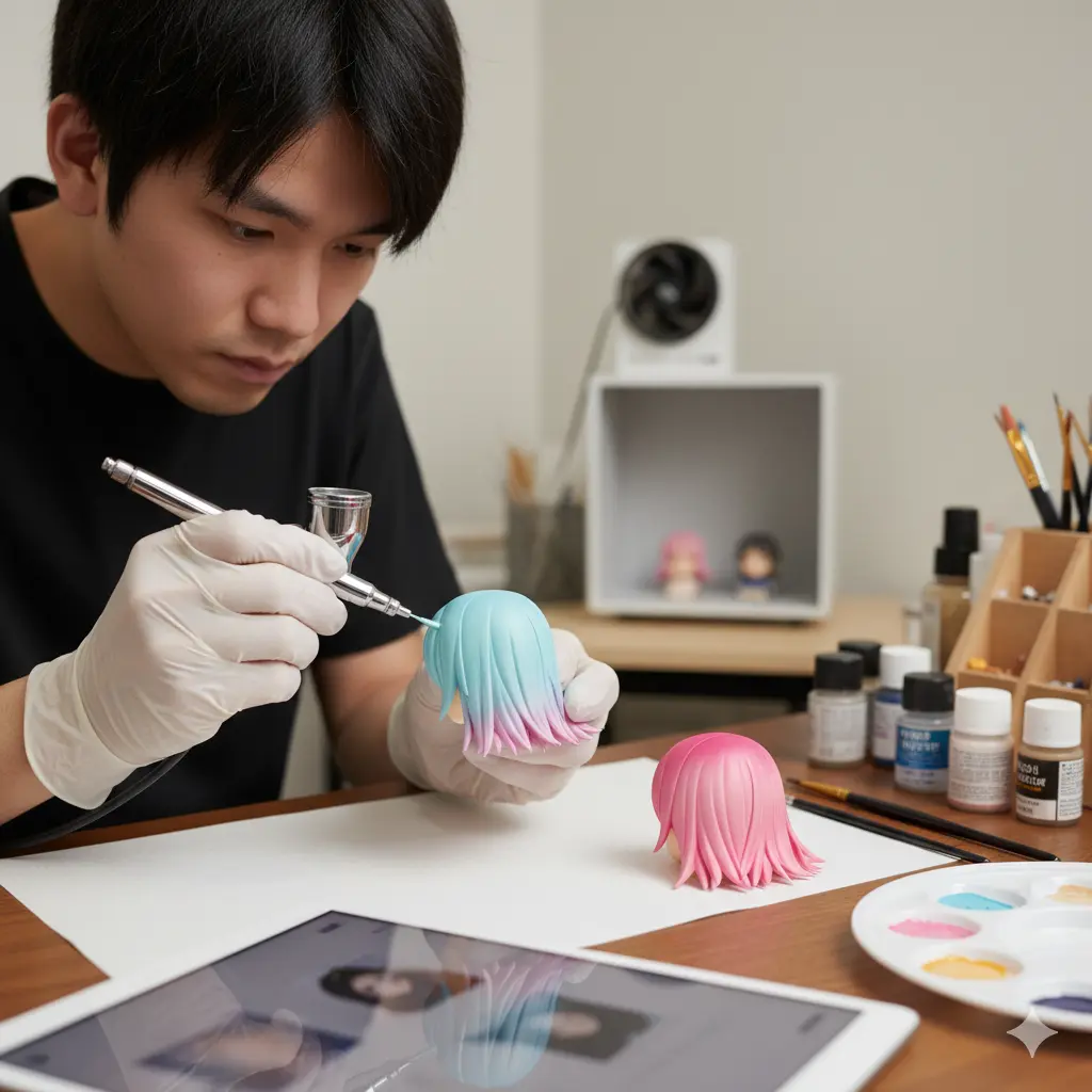 ねんどろいどの髪をリペイントするコツ