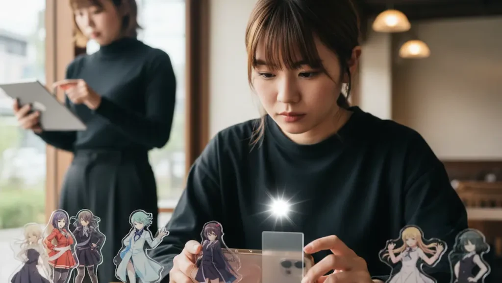 アクスタの反射防止テクニック！フィルムや撮影術で映り込みを消す