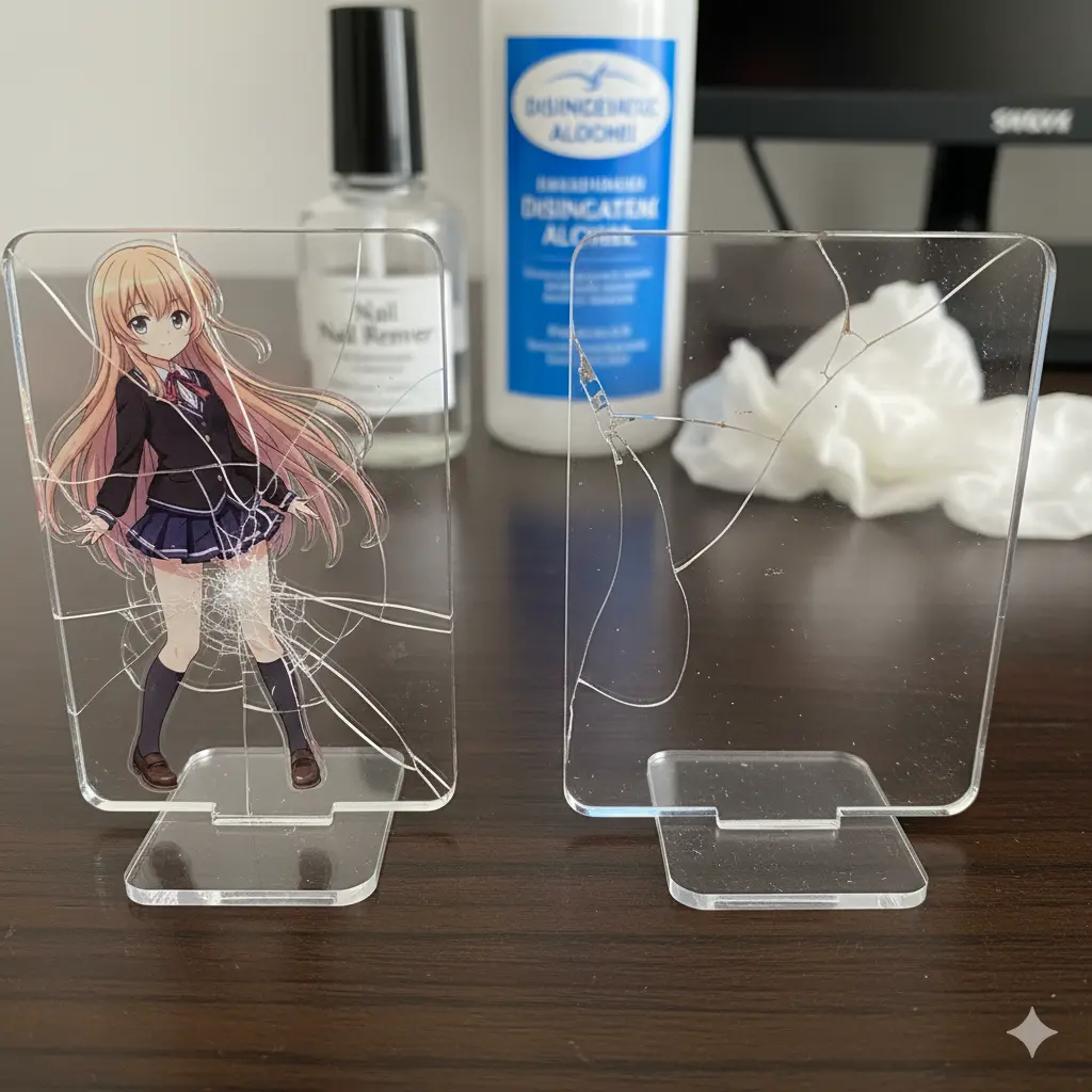 印刷のひび割れと素材の劣化