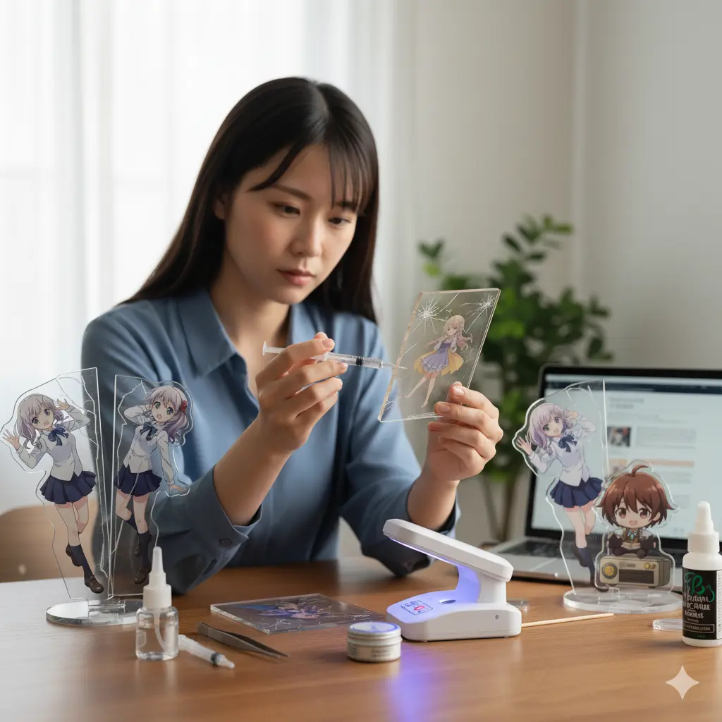 アクリルスタンドが割れた時の直し方は？