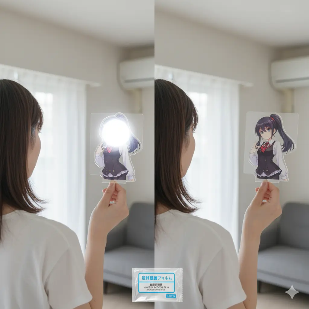 セリアの反射防止フィルムの効果