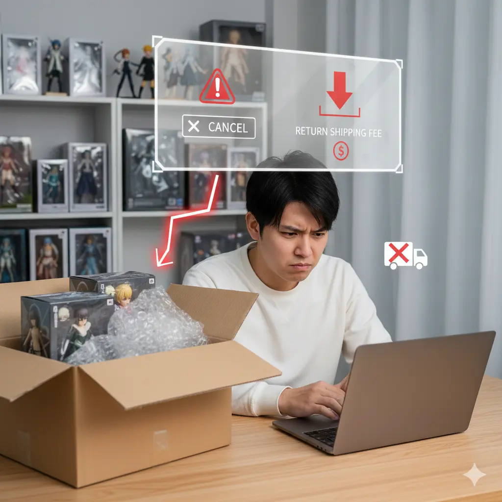 キャンセル時の返送料に注意