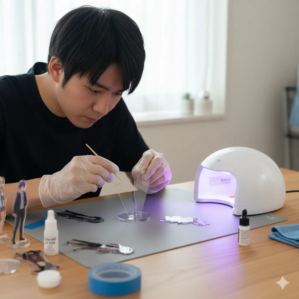 アクスタが割れた！-レジンでの修理