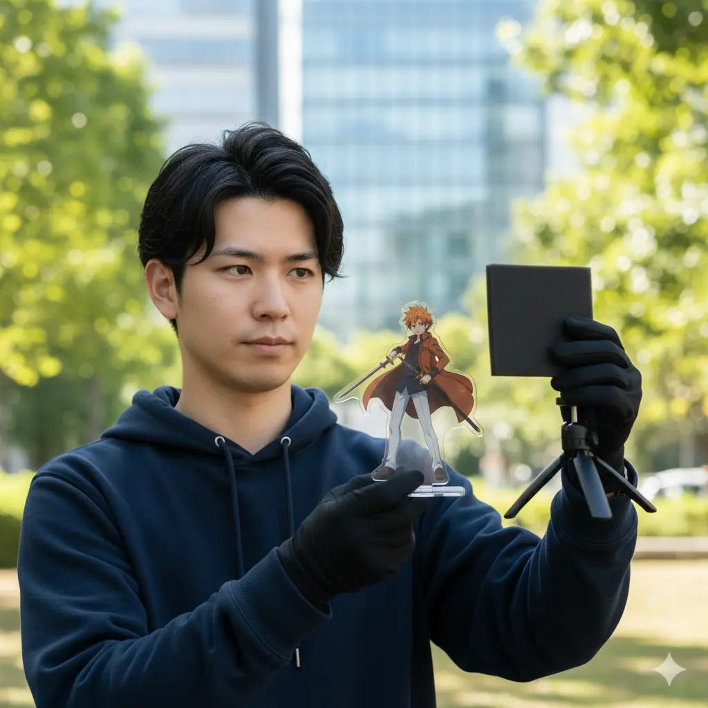 アクリル板の反射を抑えて透明感を出す撮影の工夫