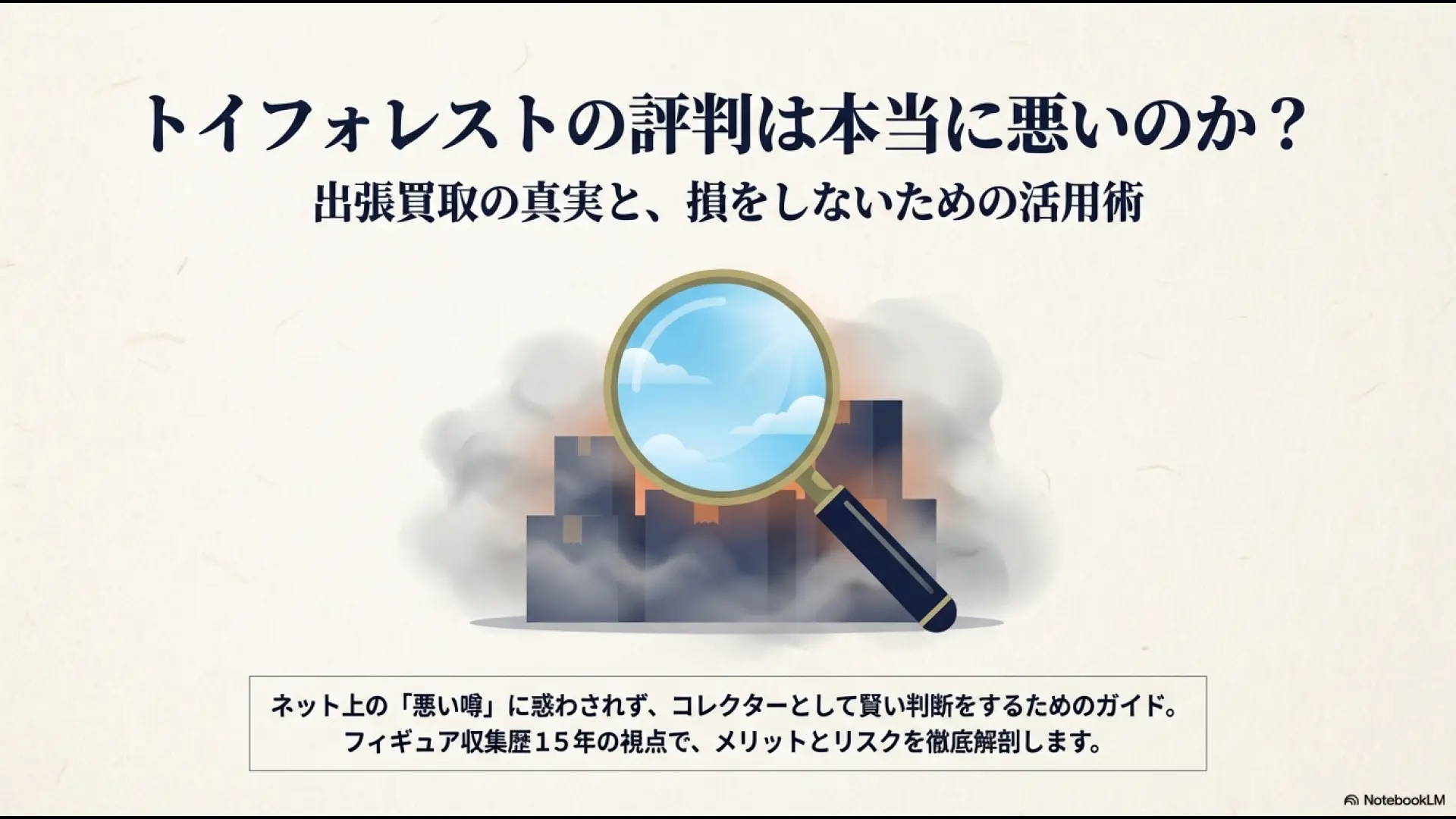 フィギュア収集歴15年の視点でトイフォレストの評判と出張買取のメリット・リスクを解剖するスライド画像