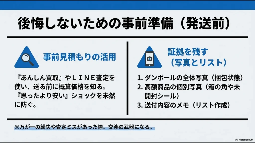 フィギュア発送前に準備すべき証拠写真とリスト作成の手順