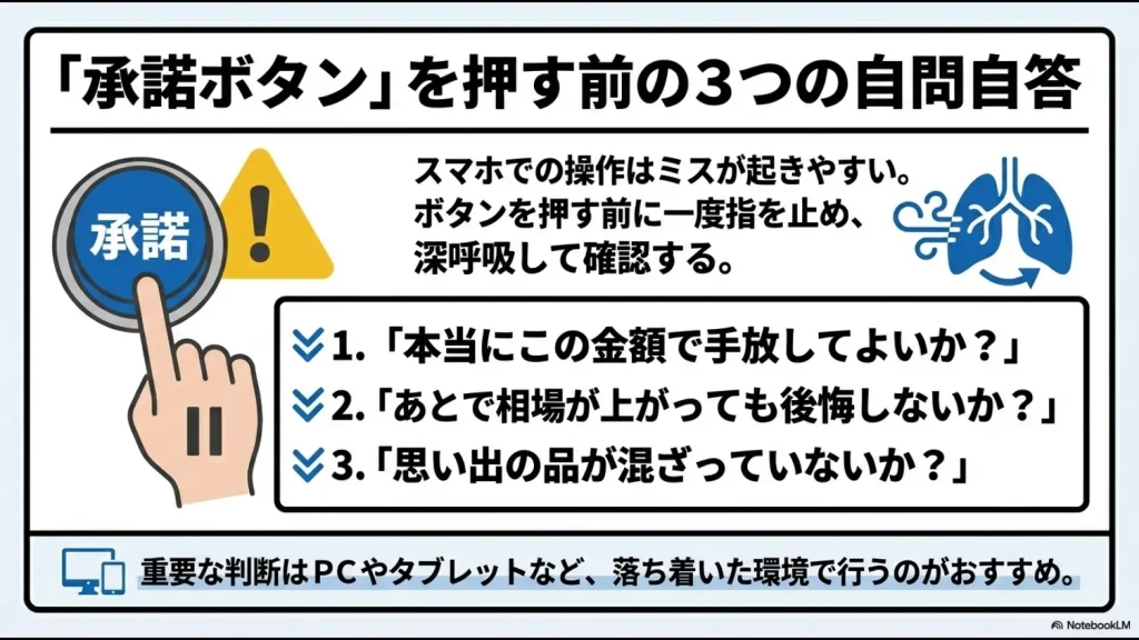 承諾ボタンを押す前に確認すべき3つのチェックポイント