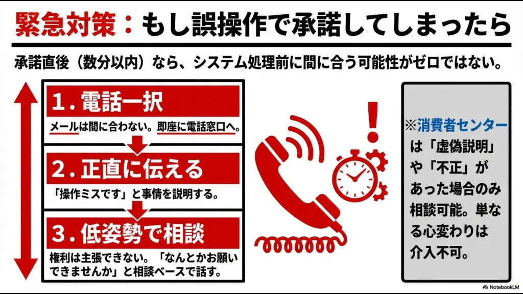 誤って承諾ボタンを押してしまった時の緊急対策3ステップ