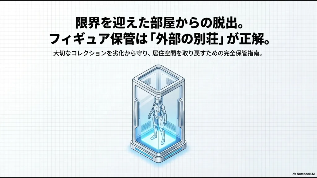 限界を迎えた部屋からフィギュアを外部の別荘へ避難させ、劣化を防ぎ空間を取り戻すためのガイド