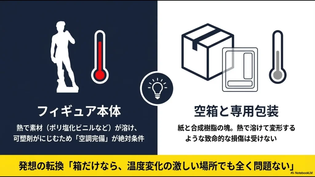 紫外線、高湿度、高温、臭気、汚れの5大要因がフィギュアや外箱に与える影響と、それぞれの具体的な予防策のまとめ