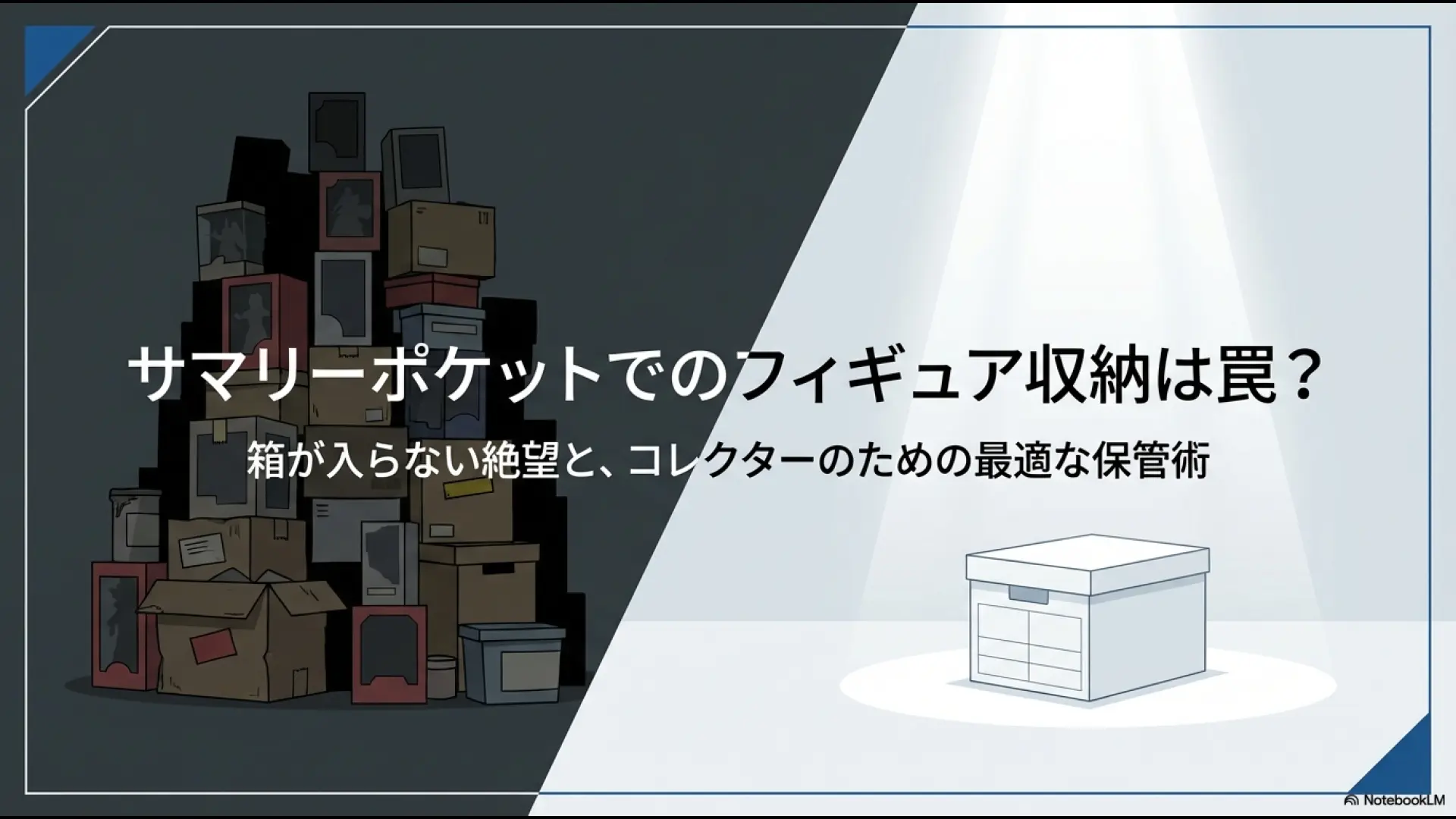 サマリーポケットでのフィギュア収納の注意点と最適な保管術を解説するタイトルのスライド画像